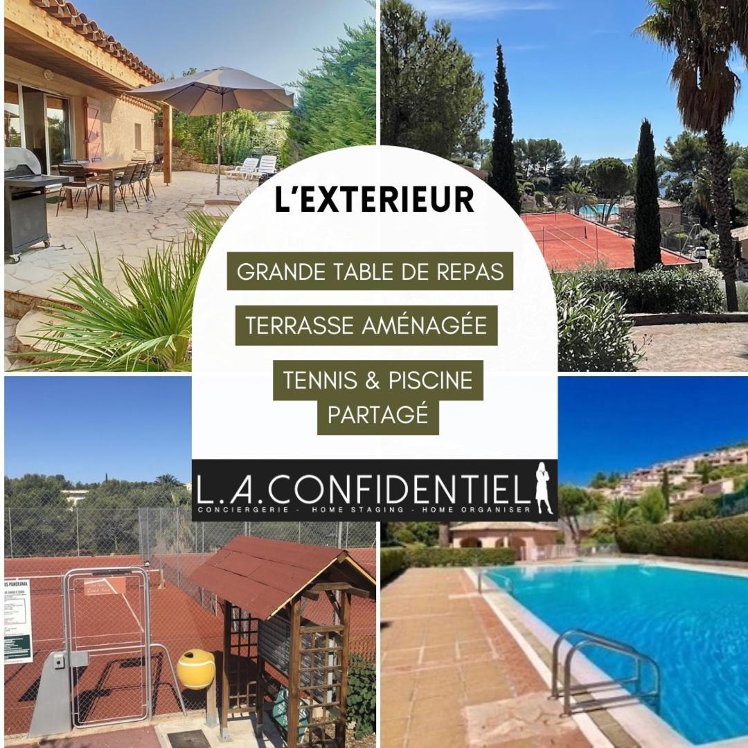 10 à 12 pers FAMILLE Amateurs randonnée Boulouris Panorama Saint Raphael Tennis Piscine partagé Exterior foto